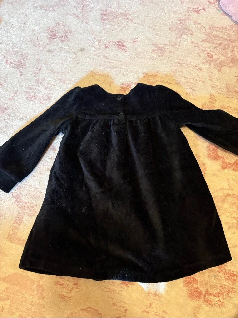 Baby GAP Black Corduroy Long-Sleeve Girls Dress